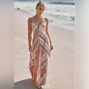Anthropologie stripe maxi dress